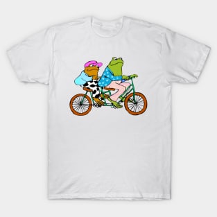 Best Friends Frog and Toad Ride A Bike T-Shirt